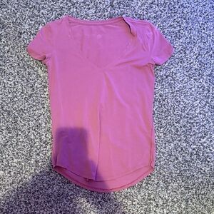 Lululemon Pink V-Neck T-Shirt